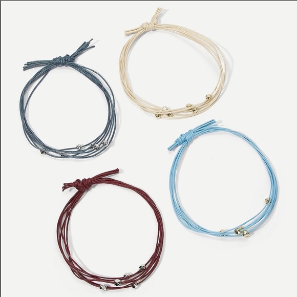 Set of 4 Layered Beaded Bracelet - Picture 4 of 4